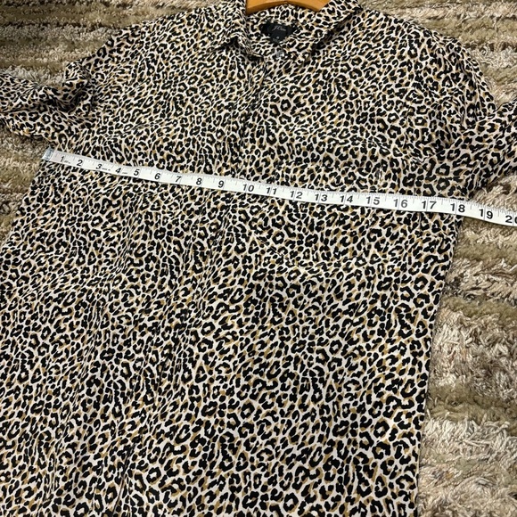 J Crew Size 8 Silk Button Shirt Cheetah Print Top - Picture 13 of 13